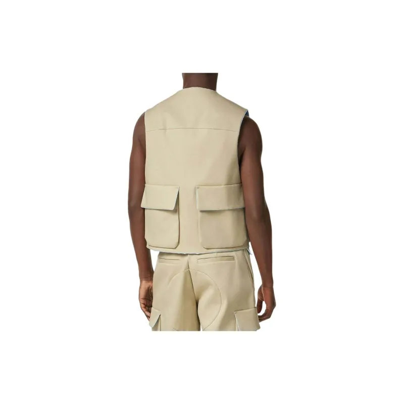 VERSACE Bonded Gabardine Cargo Vest-2