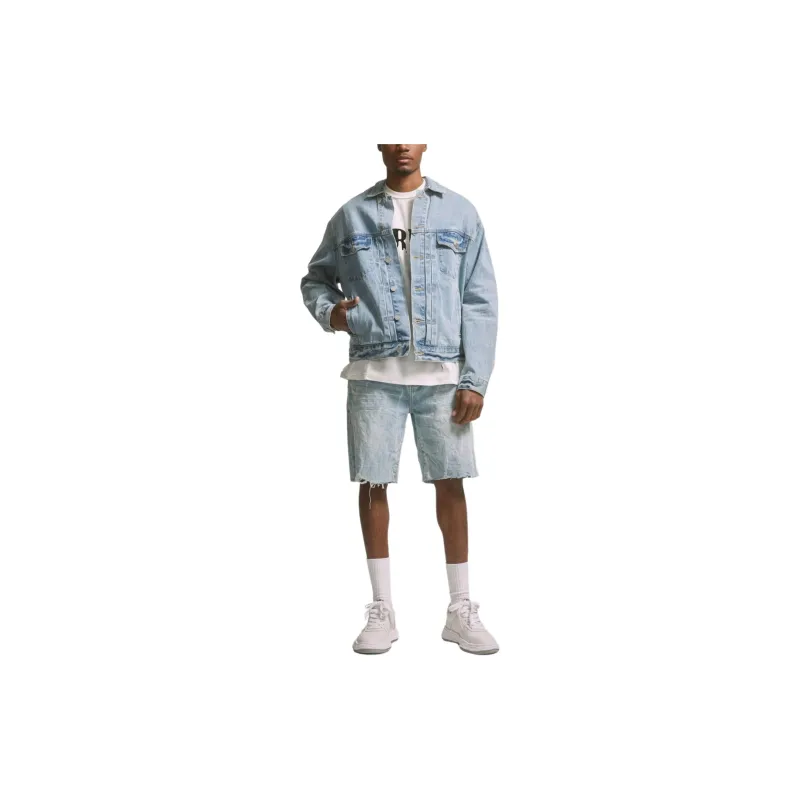 PURPLE BRAND Logo embroidered Denim Jacket-1