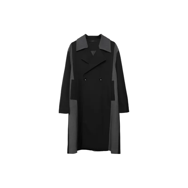 RAYSHOW Trench Coats Men-0
