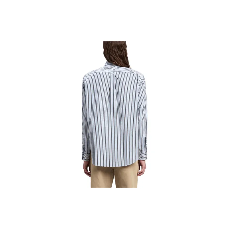 PALM ANGELS Logo Printed Striped Shirt-3