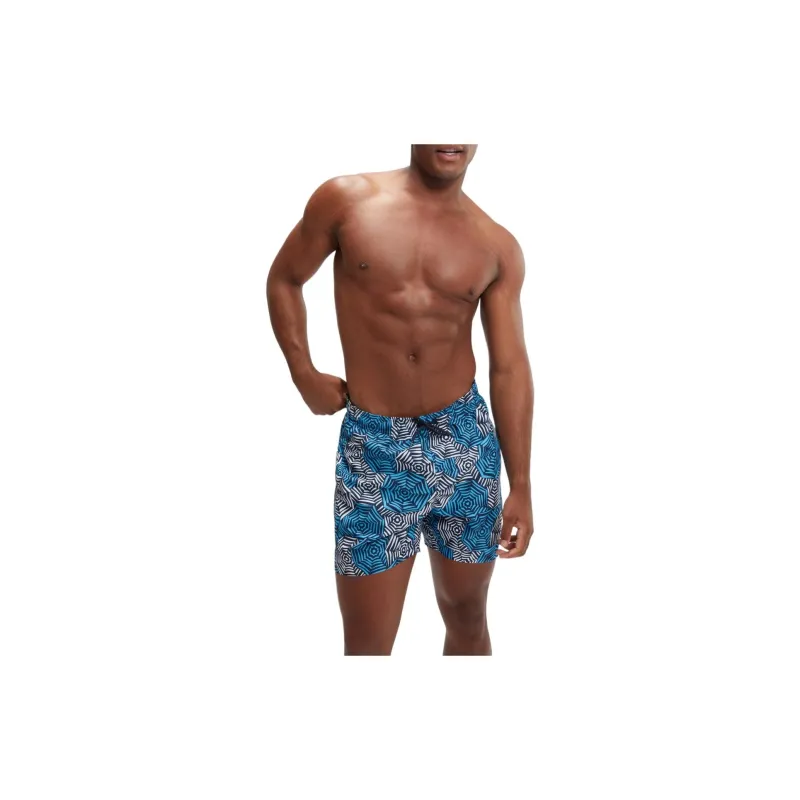 Speedo Printed Leisure 16' Swimming Shorts Men's Blue-4
