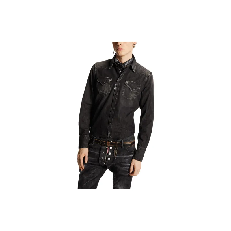 Dsquared2 Distressed Denim Shirt-3
