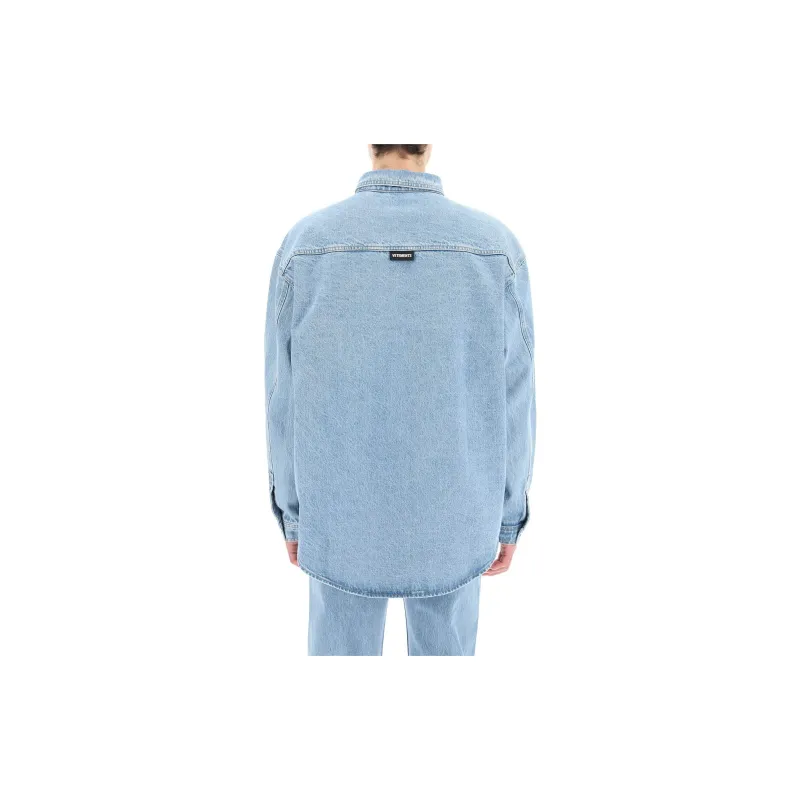 Vetements Shirts Men Light Blue-3