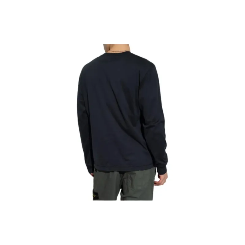 STONE ISLAND Long Sleeved Logo Patch T Shirt-2