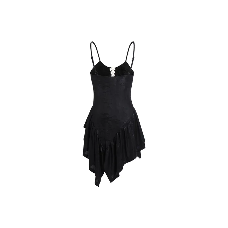 DND4DES Slip Dresses Women's Black-1