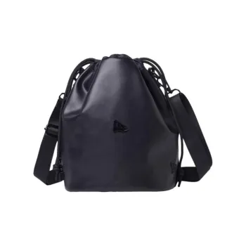 New Era PU Bucket Bags Crossbody Bag, Shoulder Bag Regular Unisex Black