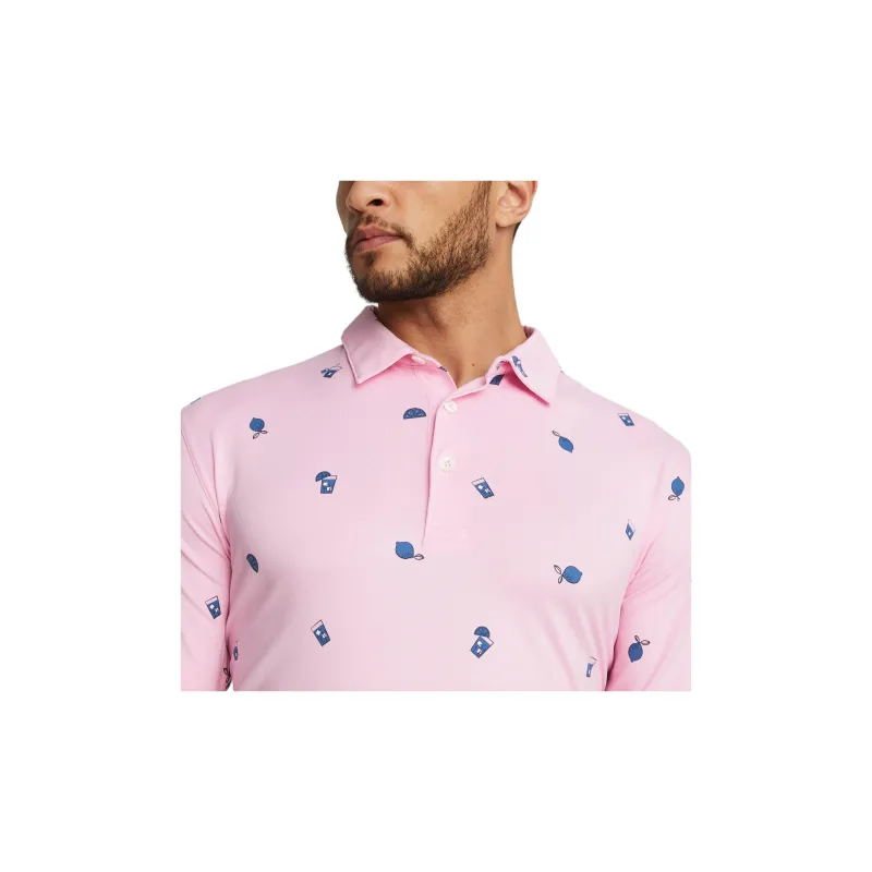 PUMA CLASSICS+ Arnold Palmer CLOUDSPUN Citrus Golf Polo Shirt Men Polo Shirt Men's Pink-Blue-5