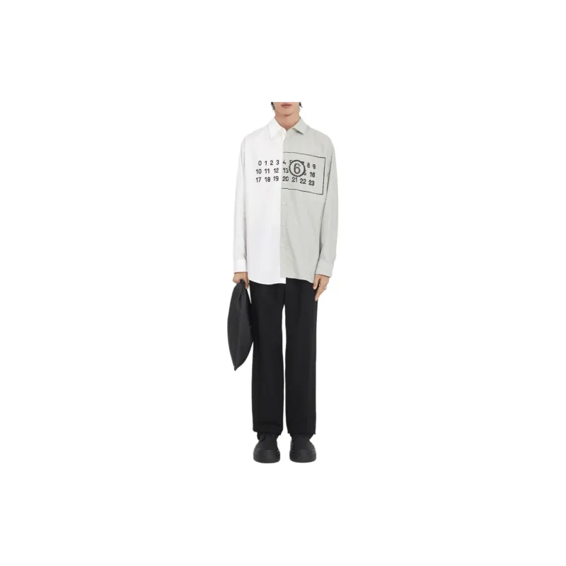 MM6 Maison Margiela Asymmetric Poplin Shirt-1