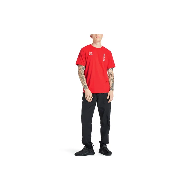 Timberland T Shirts Men Spicy Pepper Red-2