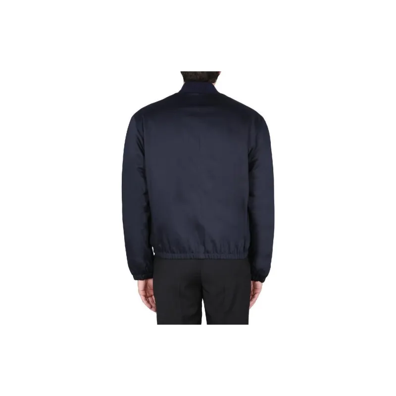 Ami Compact Satin Zipped Bomber-1