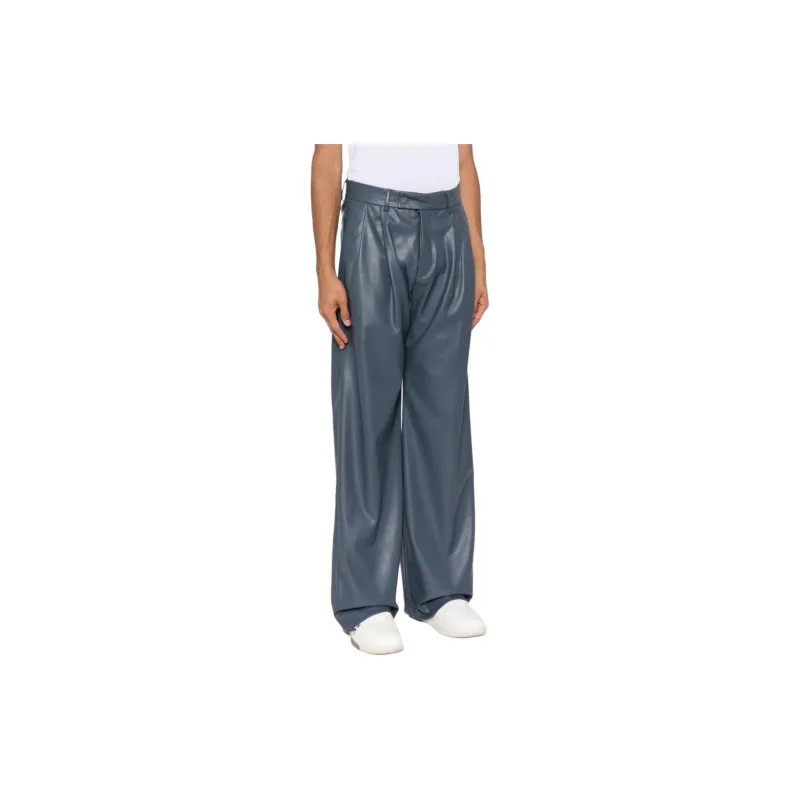 AMIRI Faux Leather Wide Leg Pants-3