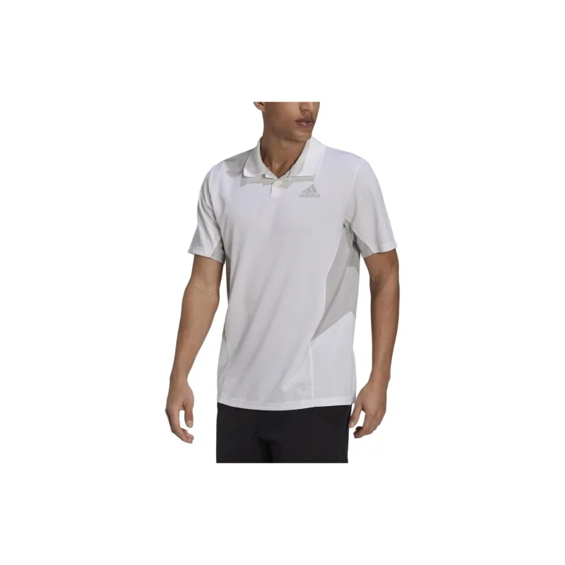 Adidas Pique Polo Shirt Men's White-3