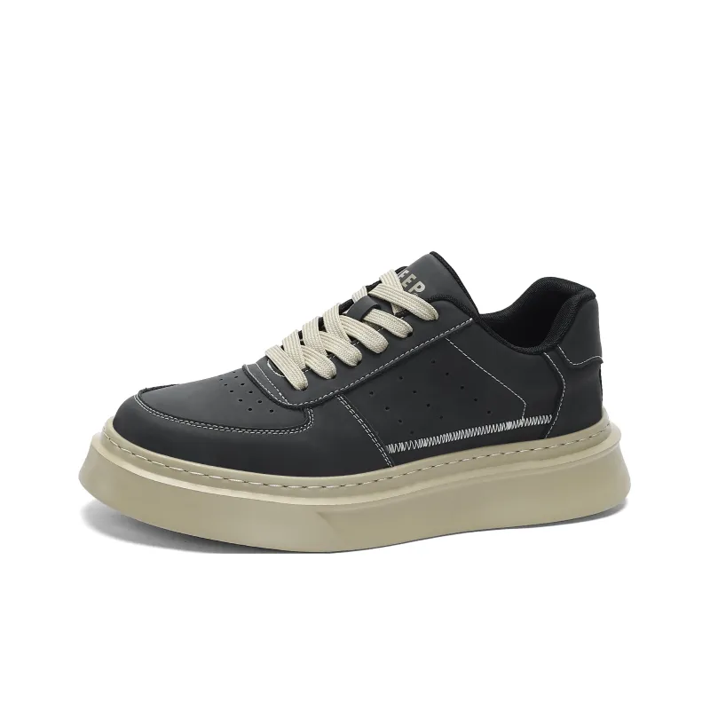 JEEP SPIRIT Lightweight Water Resistant Slip Resistant Wear Resistant Low Top Skateboard Shoes Men's Volcanic Gray-2