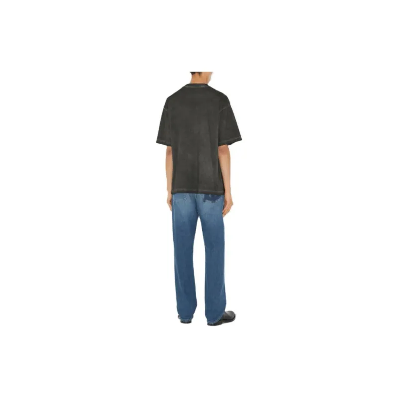 Burberry Men Monogram Motif Cotton Oversized T-shirt Charcoal Grey-7