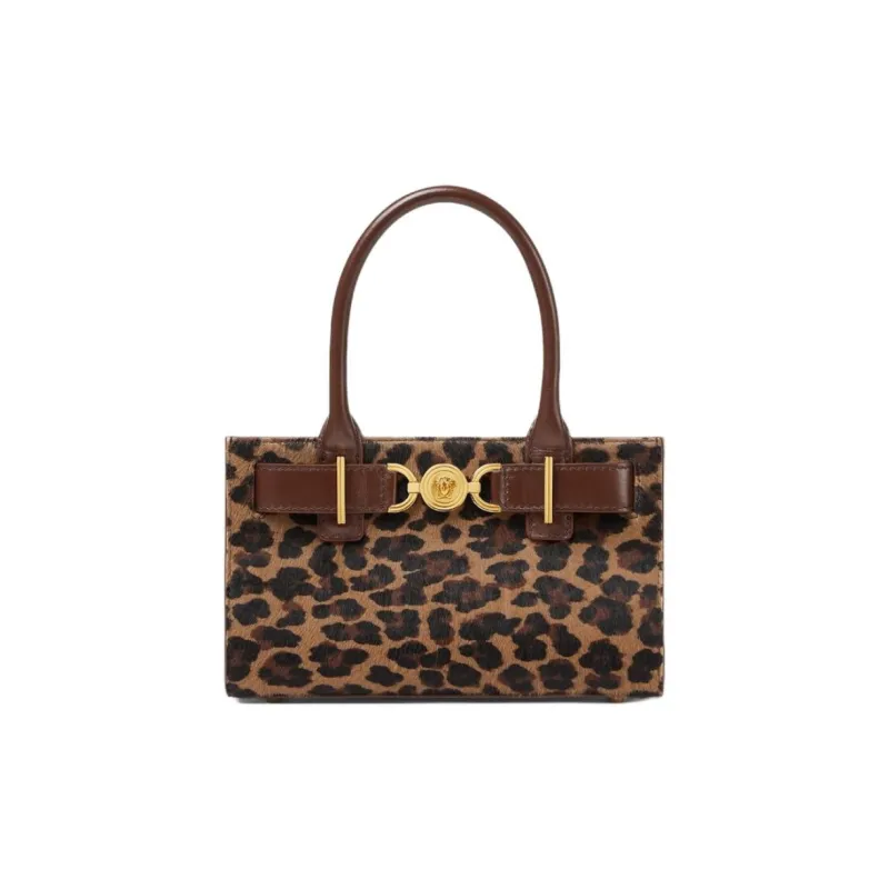 VERSACE Medusa '95 Calf Hair Leather One Shoulder Handbags Women's Leopard Print-0