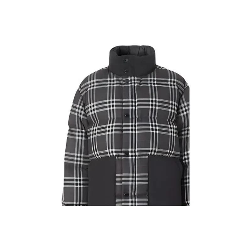 Burberry Check Down Filled Wool Jacket-4
