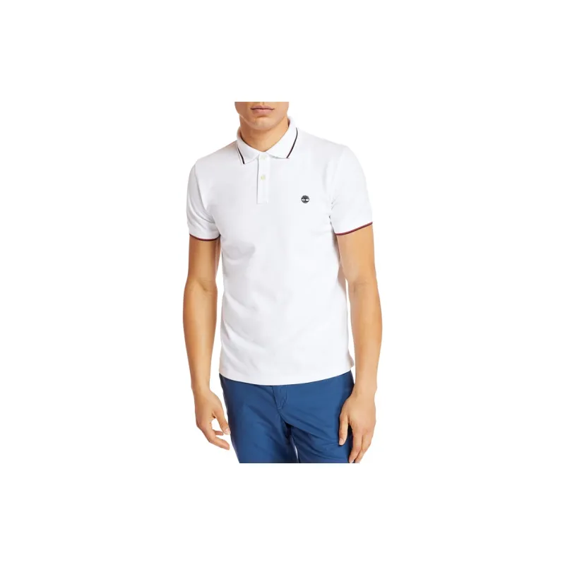 Timberland Polo Shirts Men White-3