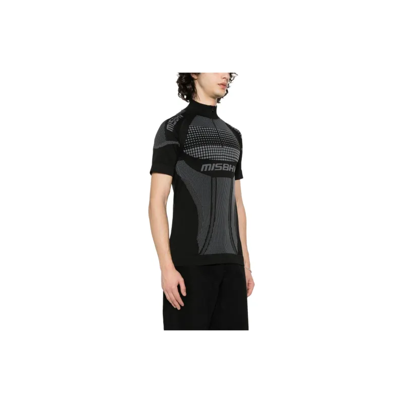 Misbhv Sport Europa Quarter-Zipped Knitted T-Shirt-1
