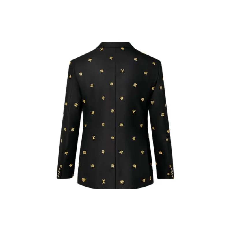 LOUIS VUITTON Embroidered Single Breasted Wool Blend Evening Jacket-1