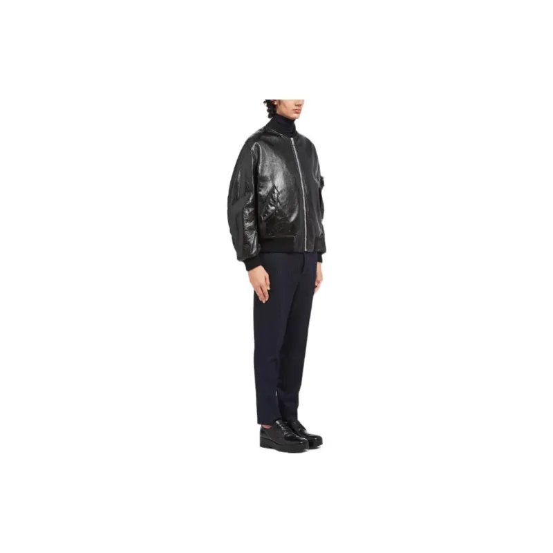 PRADA Nappa Leather Bomber Jacket-3