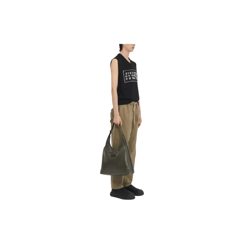 MM6 Maison Margiela Numeric Intarsia V Neck Knitted Vest-2