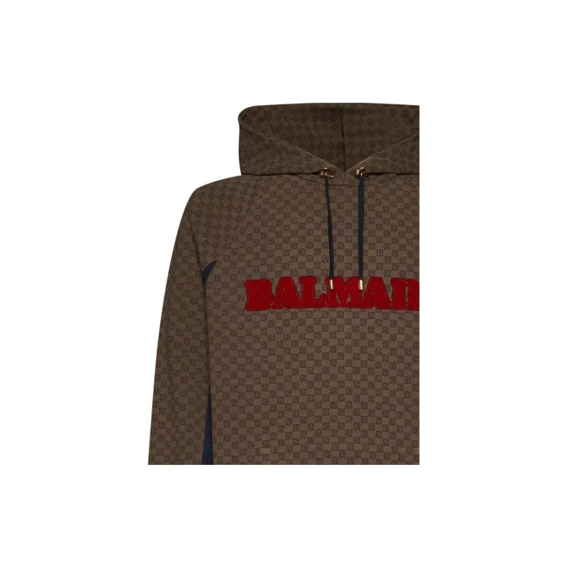 BALMAIN Mini Monogram Jacquard Hoodie-4