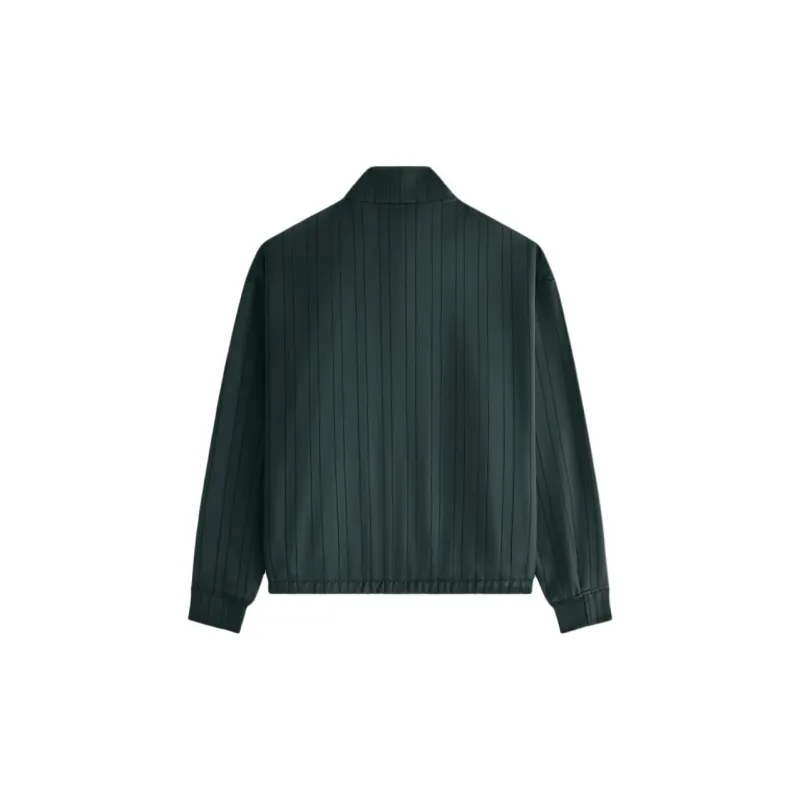 KITH Wrenley Satin Crest Track Jackets Coats Women's Green-1