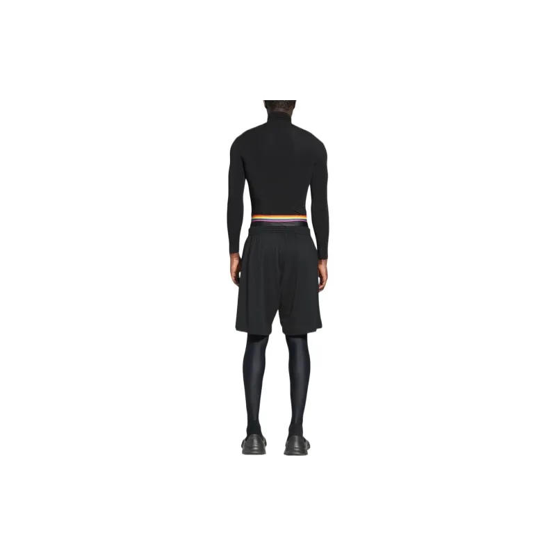 Balenciaga FW22 Casual Shorts Loose Fit Style Men's Black-2