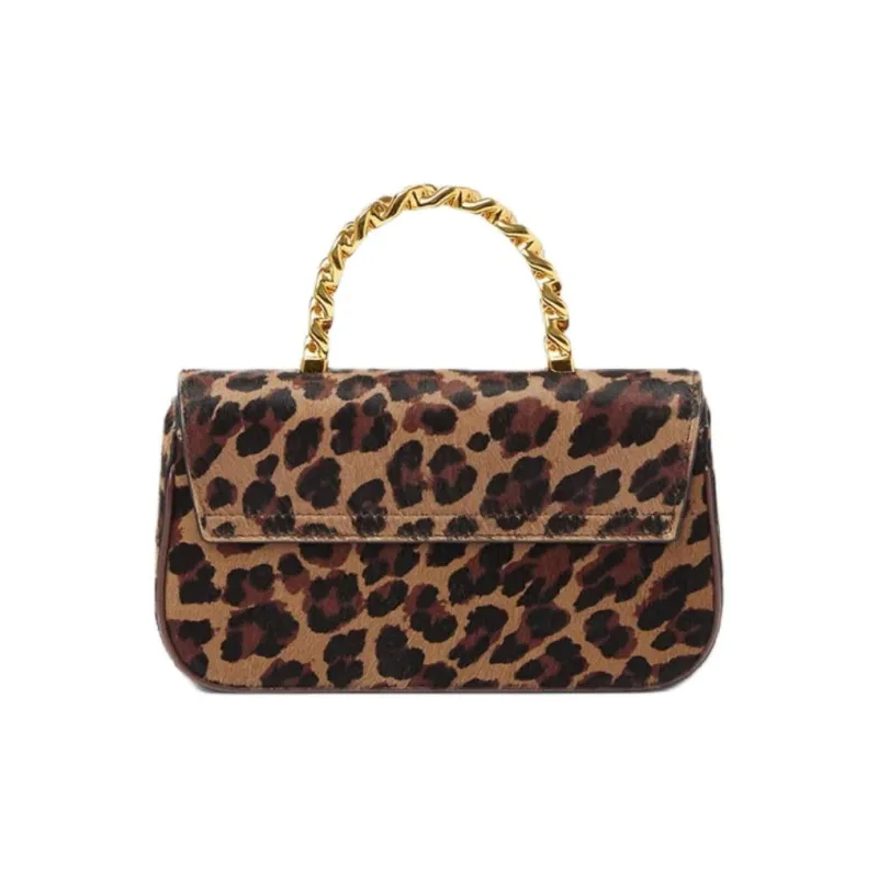 VERSACE La Medusa Cow Hair Shoulder Bag, Crossbody Bag, Handbag Mini Women's Leopard Print-2