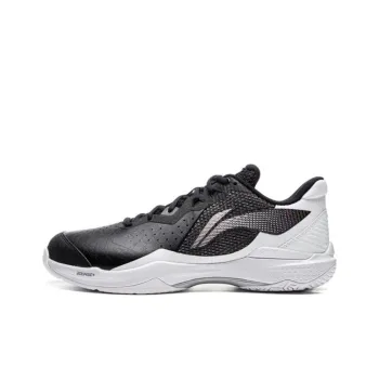 LiNing Thunder Cushioning Wear Resistant Low Top Badminton Shoes Men's Black White