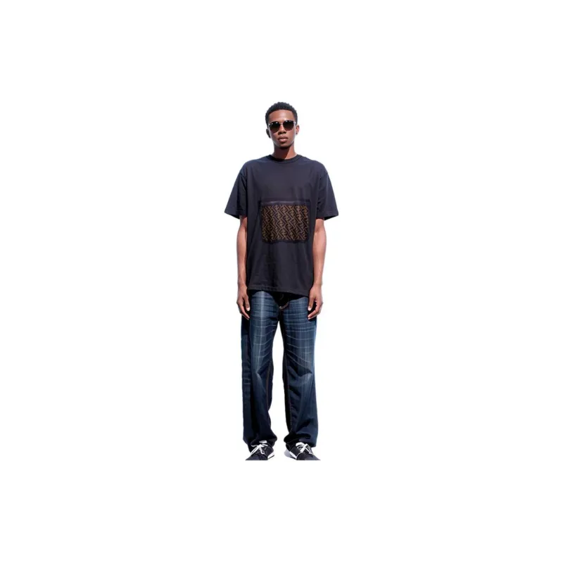 FENDI T Shirts Men Black-2