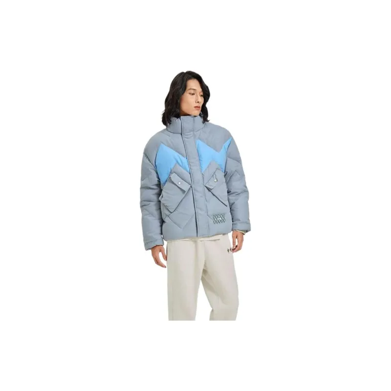 LiNing Down Jackets Men Gray Blue-5