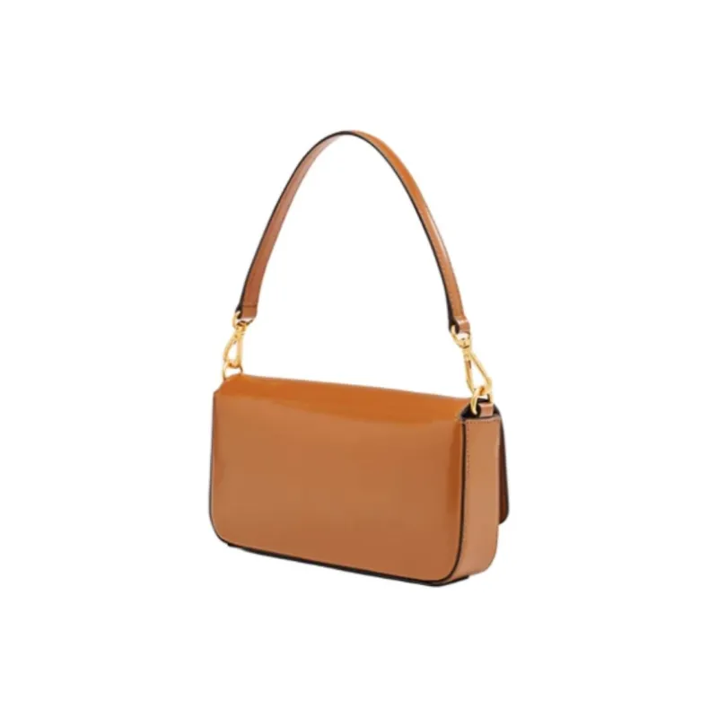 SAM EDELMAN Cow Leather Baguette Bag Shoulder Bag Handbag Shoulder Bag Small Size Women's Dark Brown/Black-4