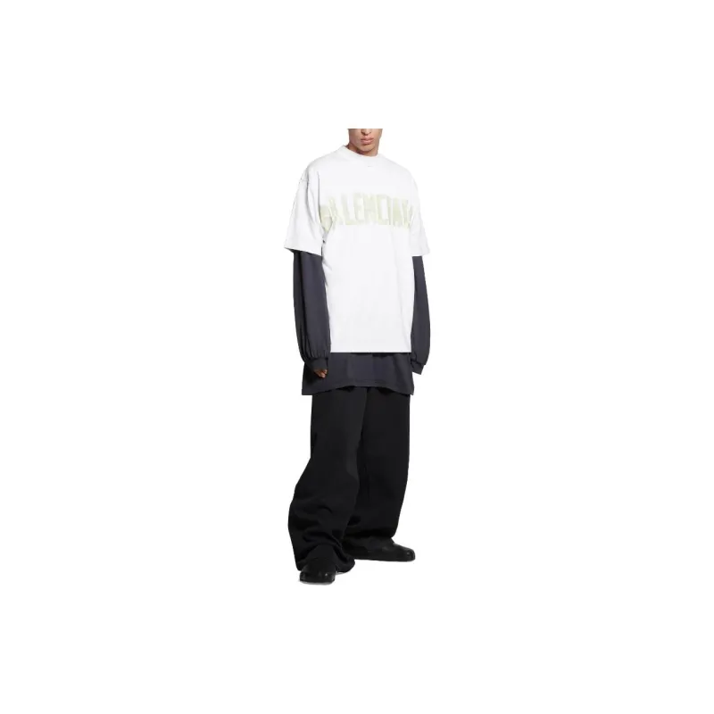 Balenciaga Tape Logo Crewneck T Shirt-3