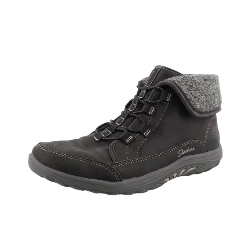 Skechers Anti Slip Wear Resistant High Top Casual Shoes Women's Charcoal Gray-0