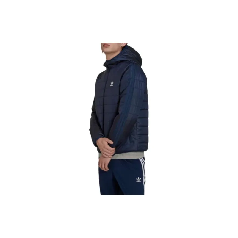 Adidas Padded Hooded Puffer Jacket Jackets Coats Men's Blue-1