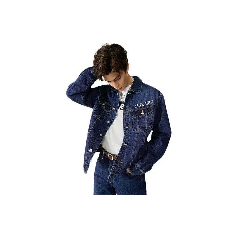 Lee SS23 Denim Jacket Spring And Autumn Men's Medium Blue-2