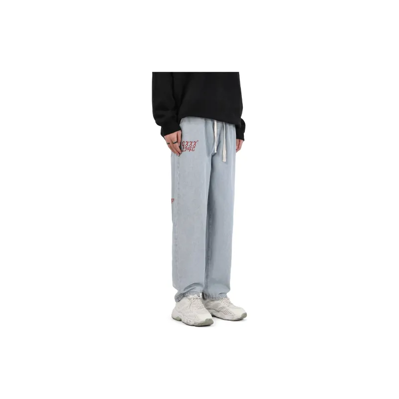GXXX Fall And Winter Style Straight Fit Jeans Unisex-6