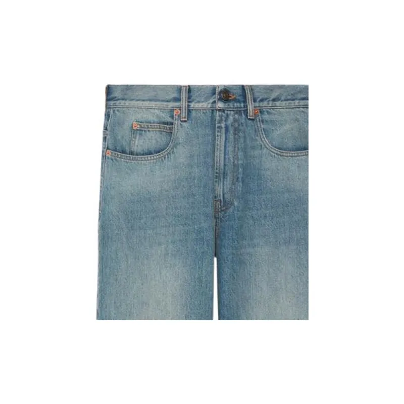 GUCCI Baggy Stonewashed Denim Pant-4