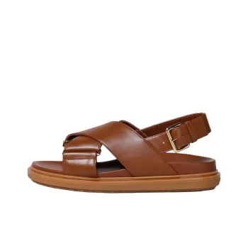 MARNI Logo Embossed Buckled Sandals Women's
