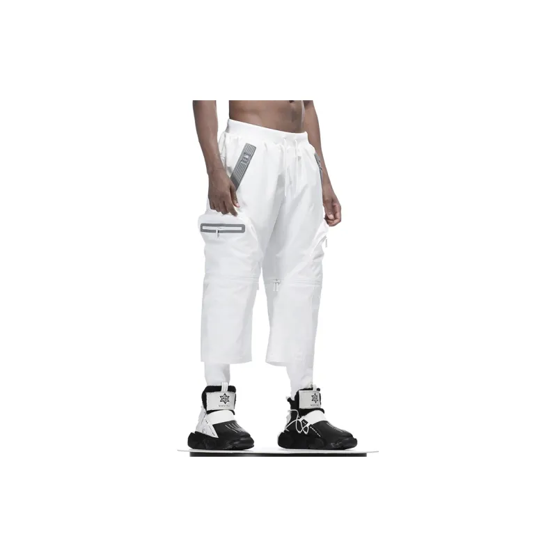 NORVINCY Western Outdoor Cycling Knitted Sweatpants Unisex White-5