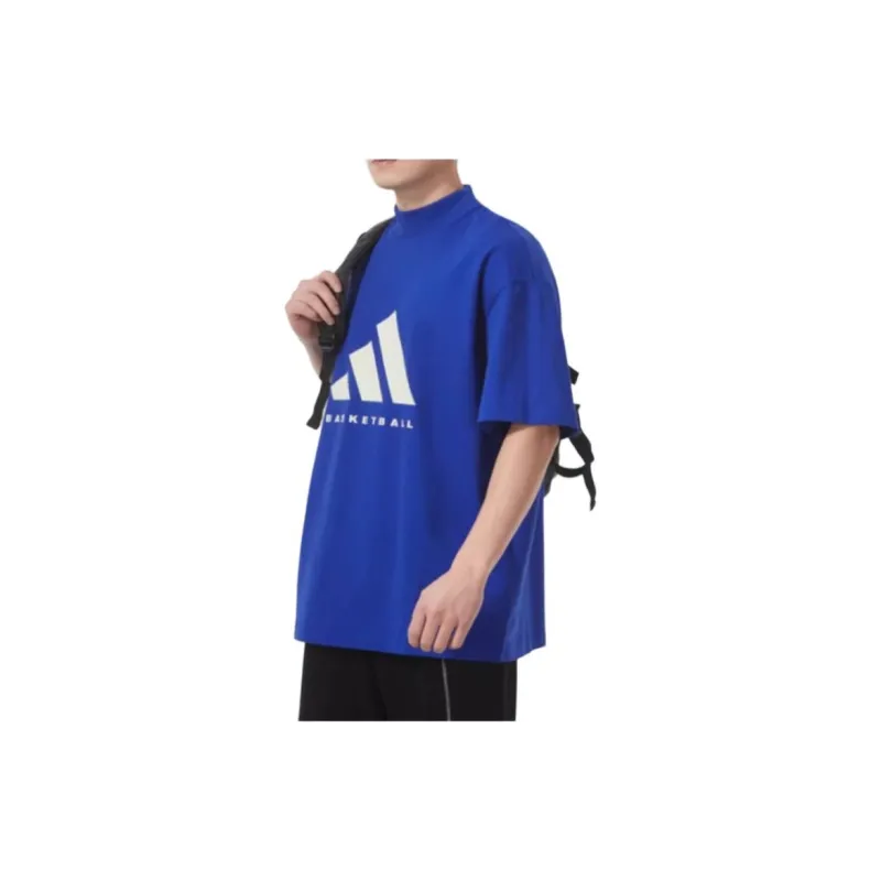 Adidas Logo Printed Basketball T Shirt-2