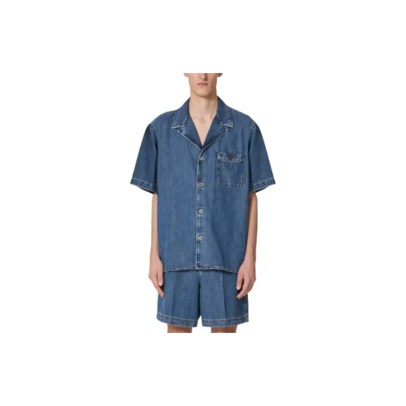 Valentino Shirt Men's Dark Denim-1