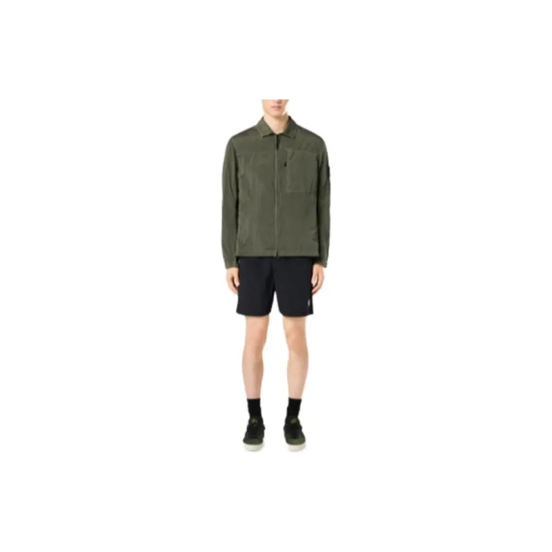 STONE ISLAND Compass Patch Zipped Overshirt-2