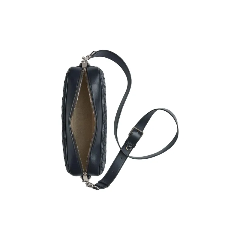 Bottega Veneta Grained Leather Camera Bag Shoulder Bag Crossbody Bag Medium Size Men's Dark Blue-3