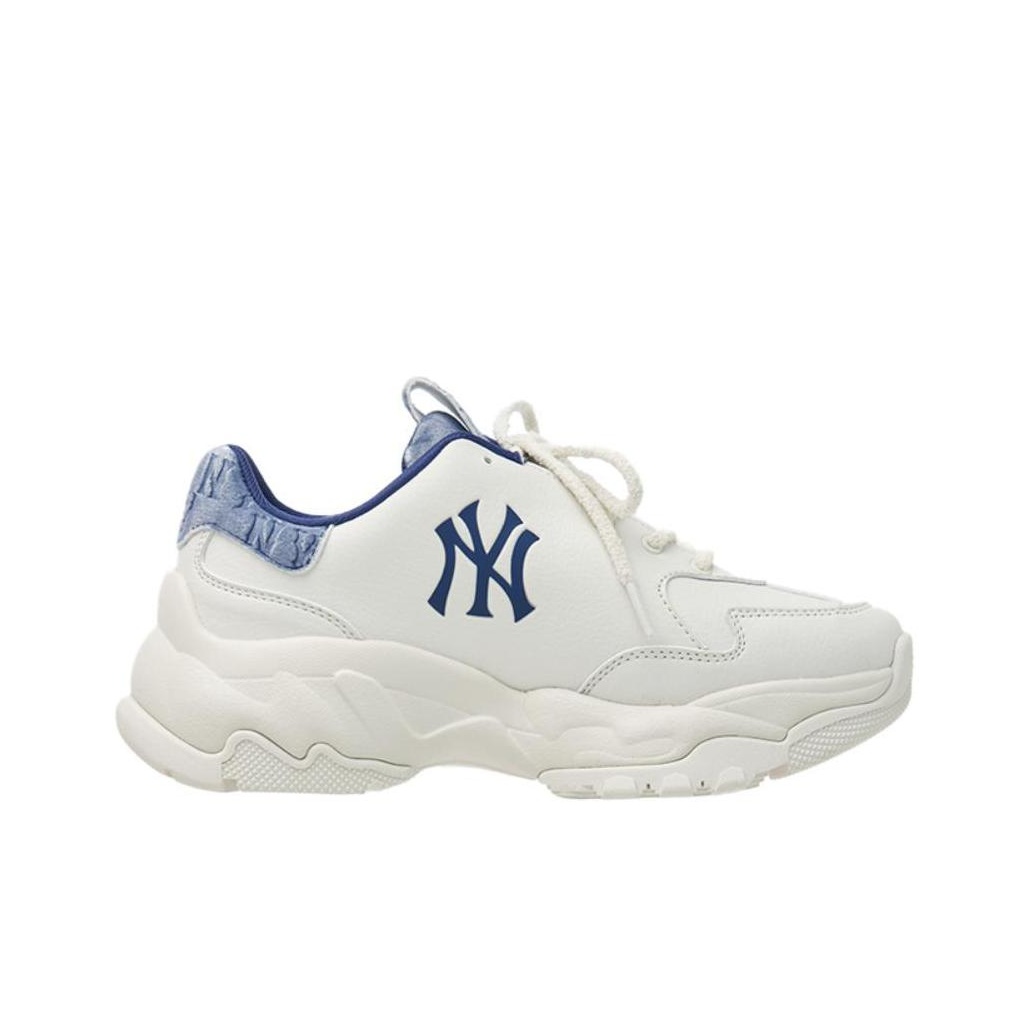 MLB Big Ball Chunky Chunky Sneakers Unisex Low-Top Blue - POIZON