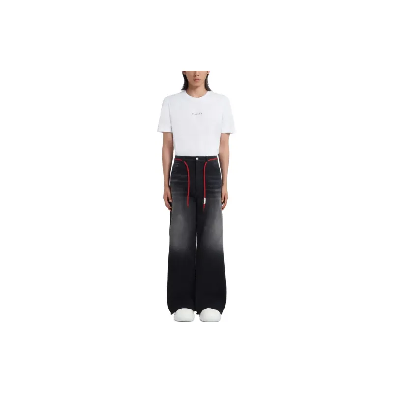 MARNI Drawstring Wide Denim Pants-2