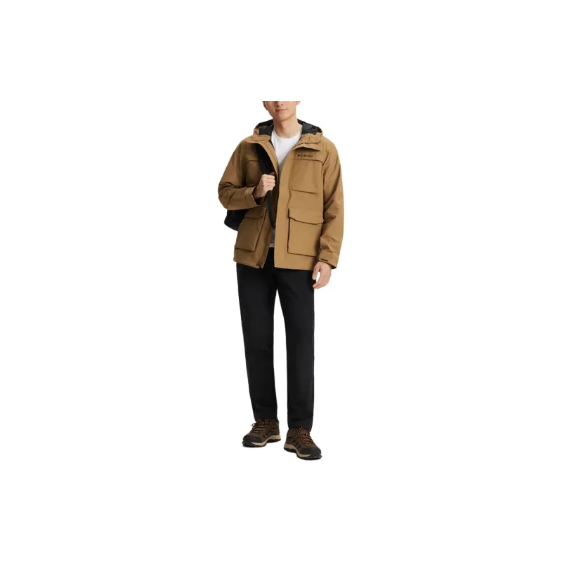 Columbia Water Resistant Windbreaker Jacket Men's Dark Khaki-2