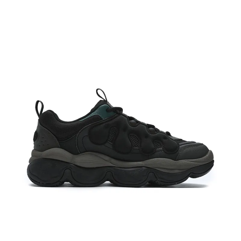FILA PEASE Anti-Slip Wear-Resistant Low-Top Casual Shoes Men's Black Green-1