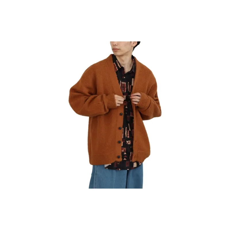 Beams Sweaters Men Mustard-3